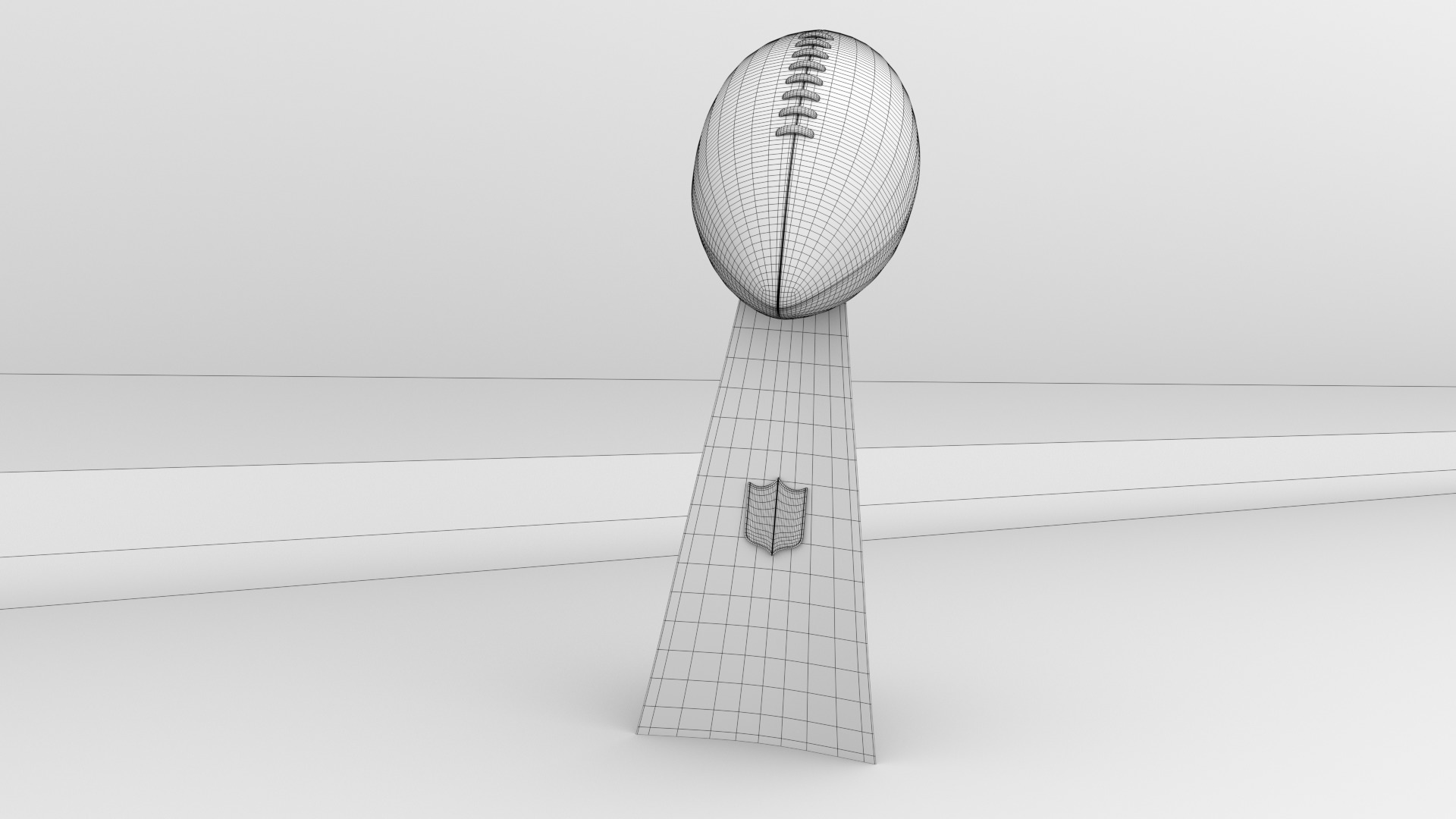 NFL Superbowl Trophy Vince Lombardi Low-poly 3D model_12