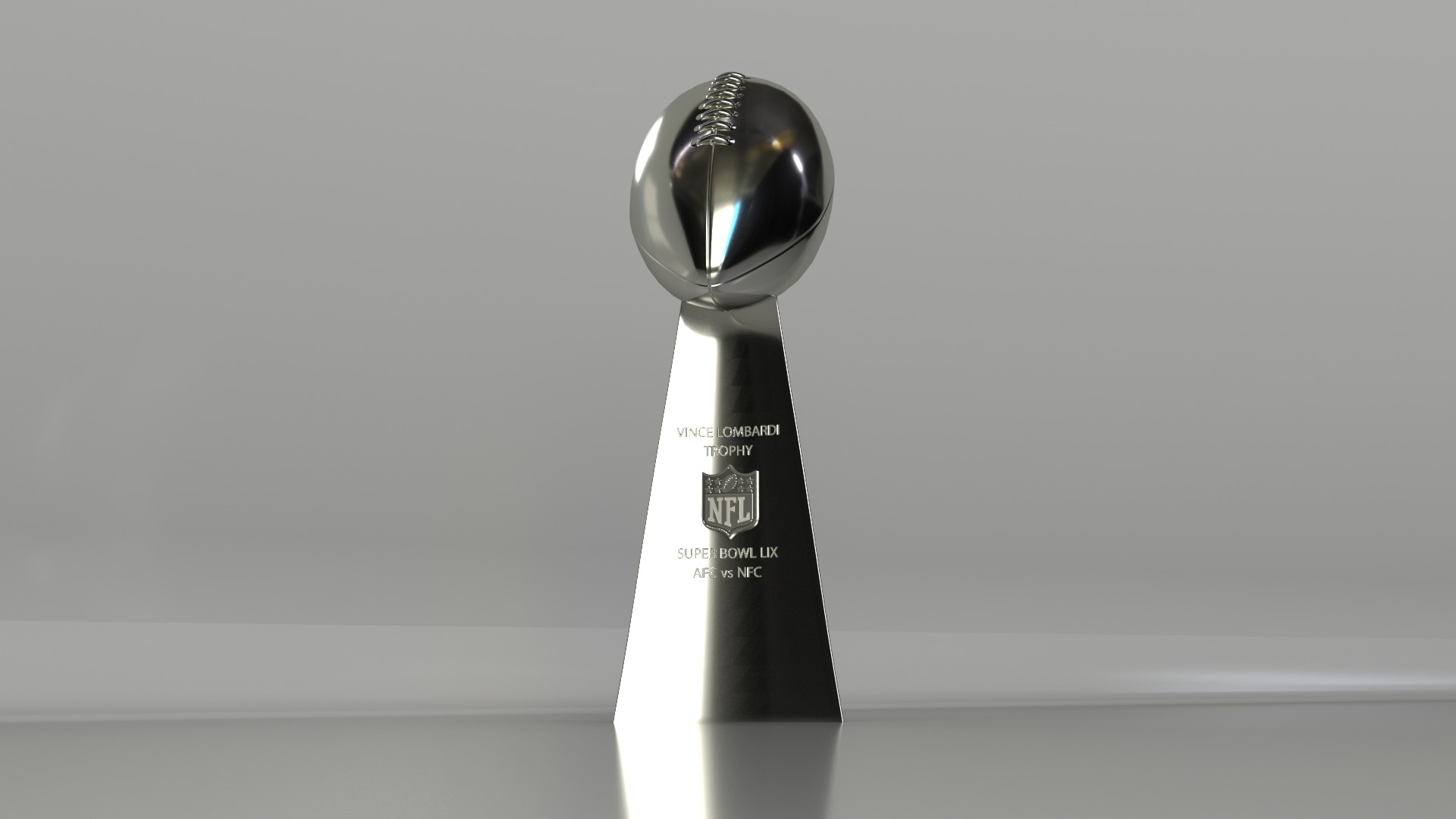 NFL Superbowl Trophy Vince Lombardi Low-poly 3D model_13