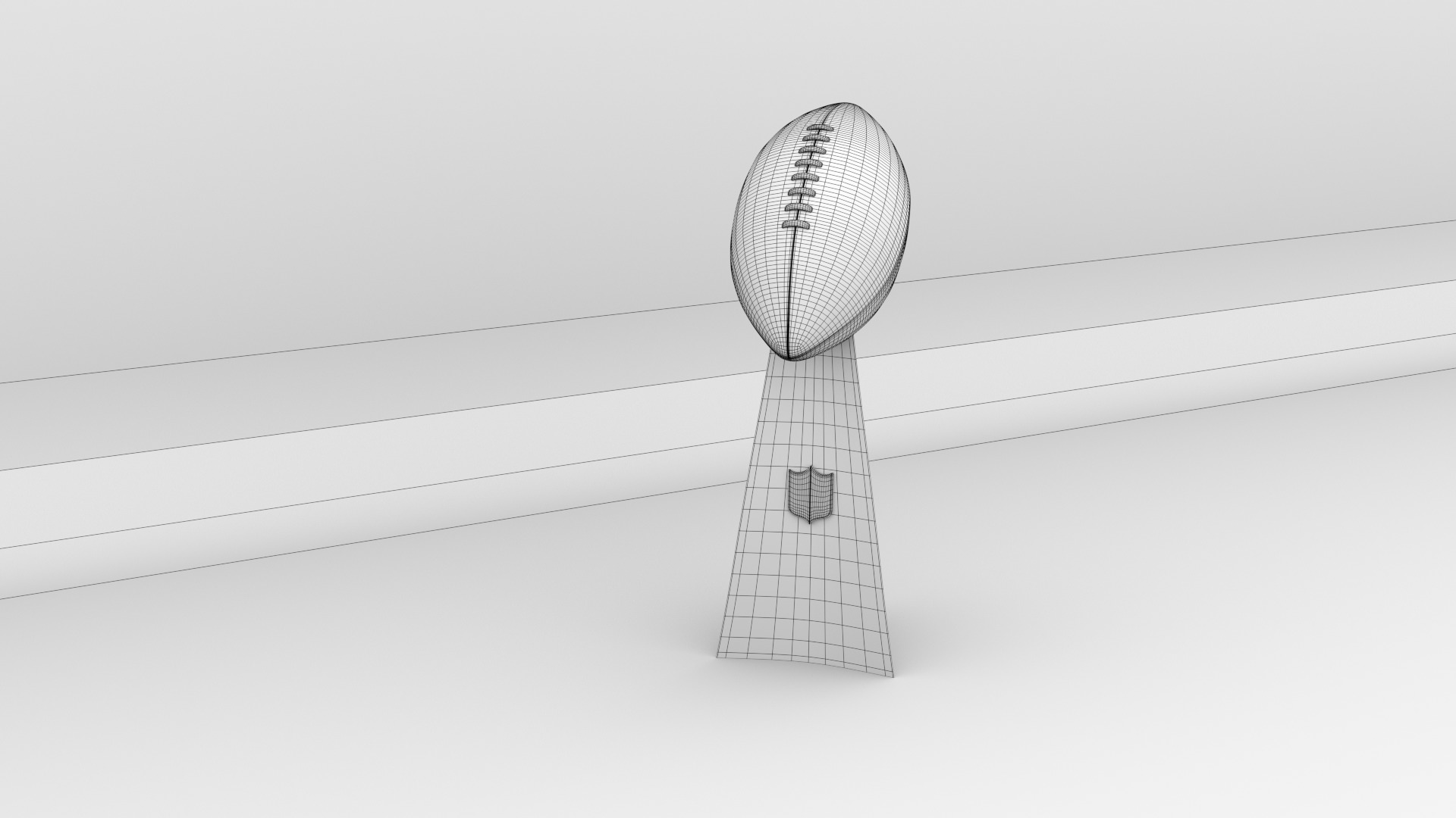 NFL Superbowl Trophy Vince Lombardi Low-poly 3D model_9