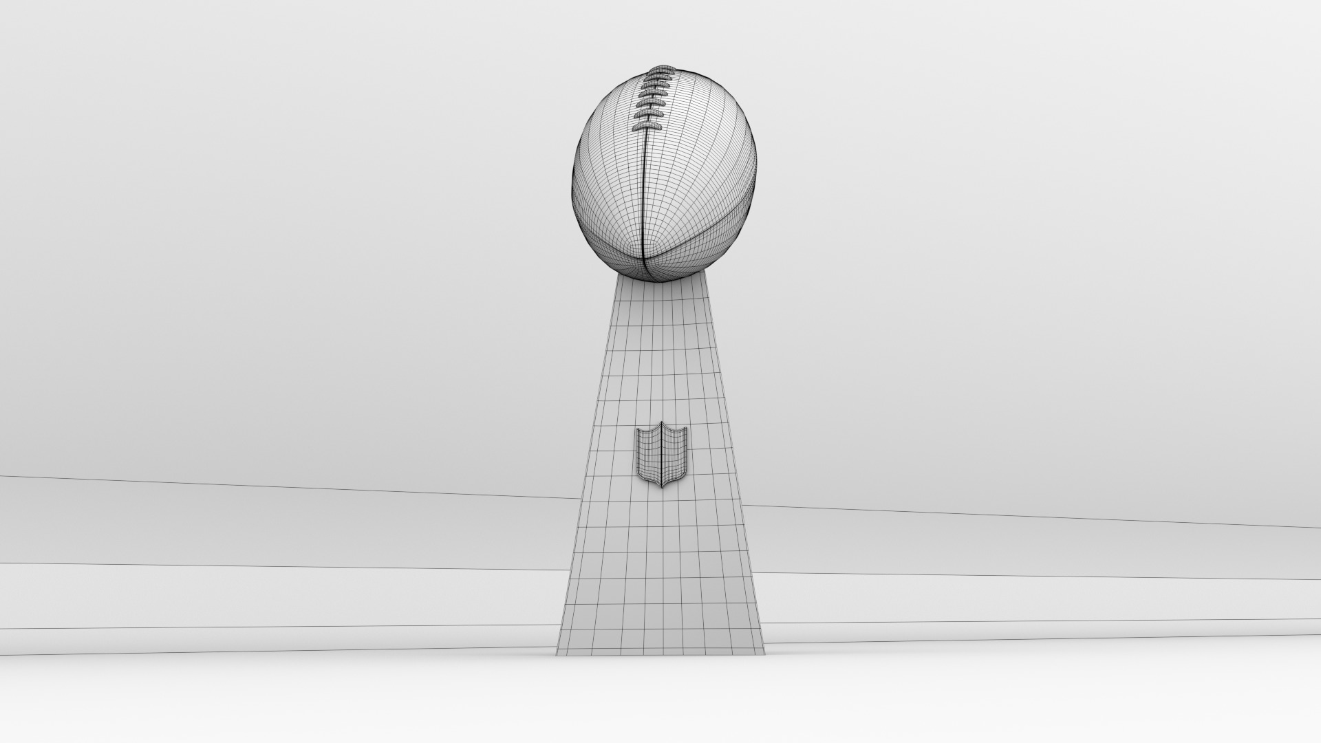NFL Superbowl Trophy Vince Lombardi Low-poly 3D model_14