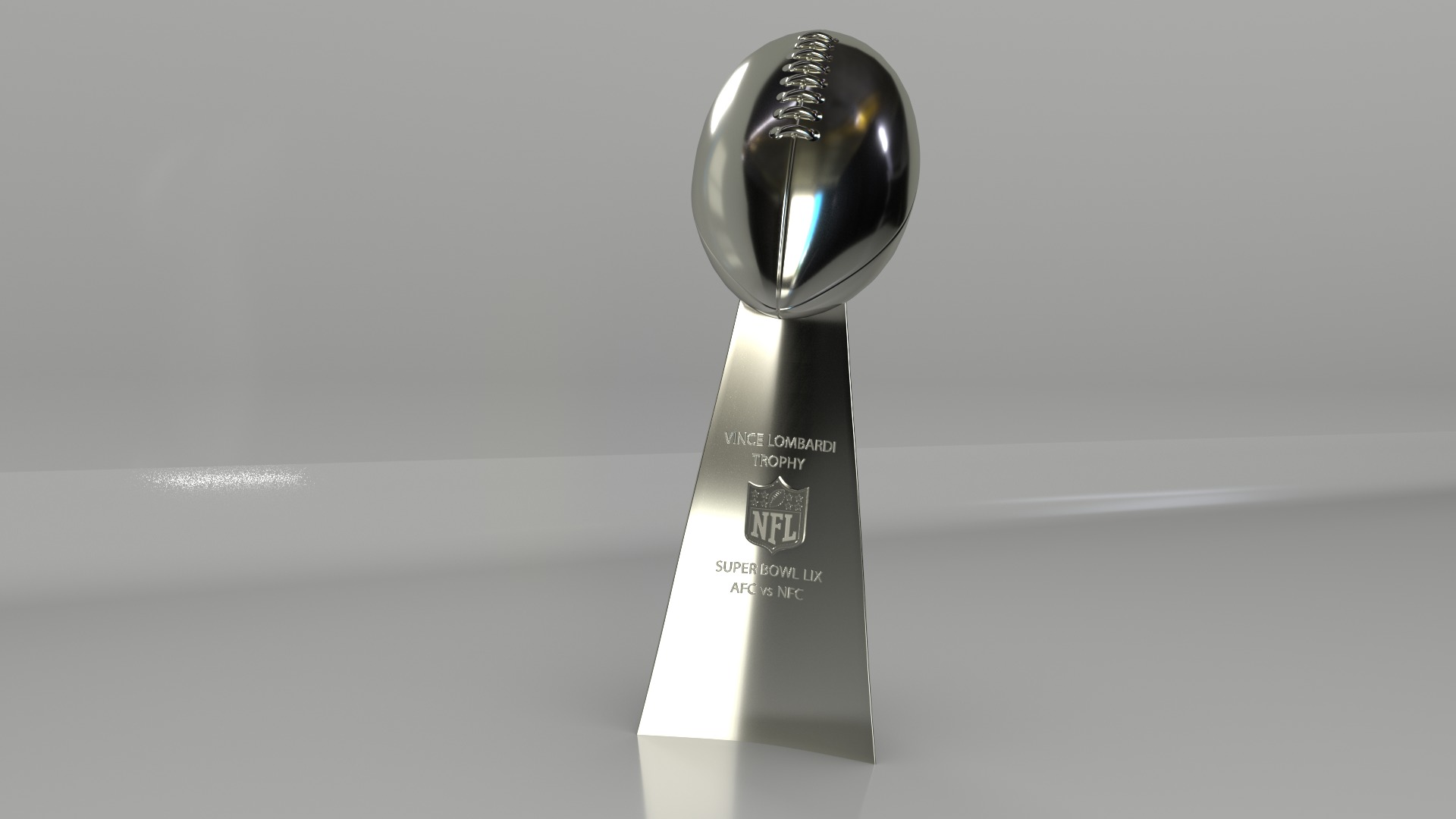 NFL Superbowl Trophy Vince Lombardi Low-poly 3D model_11