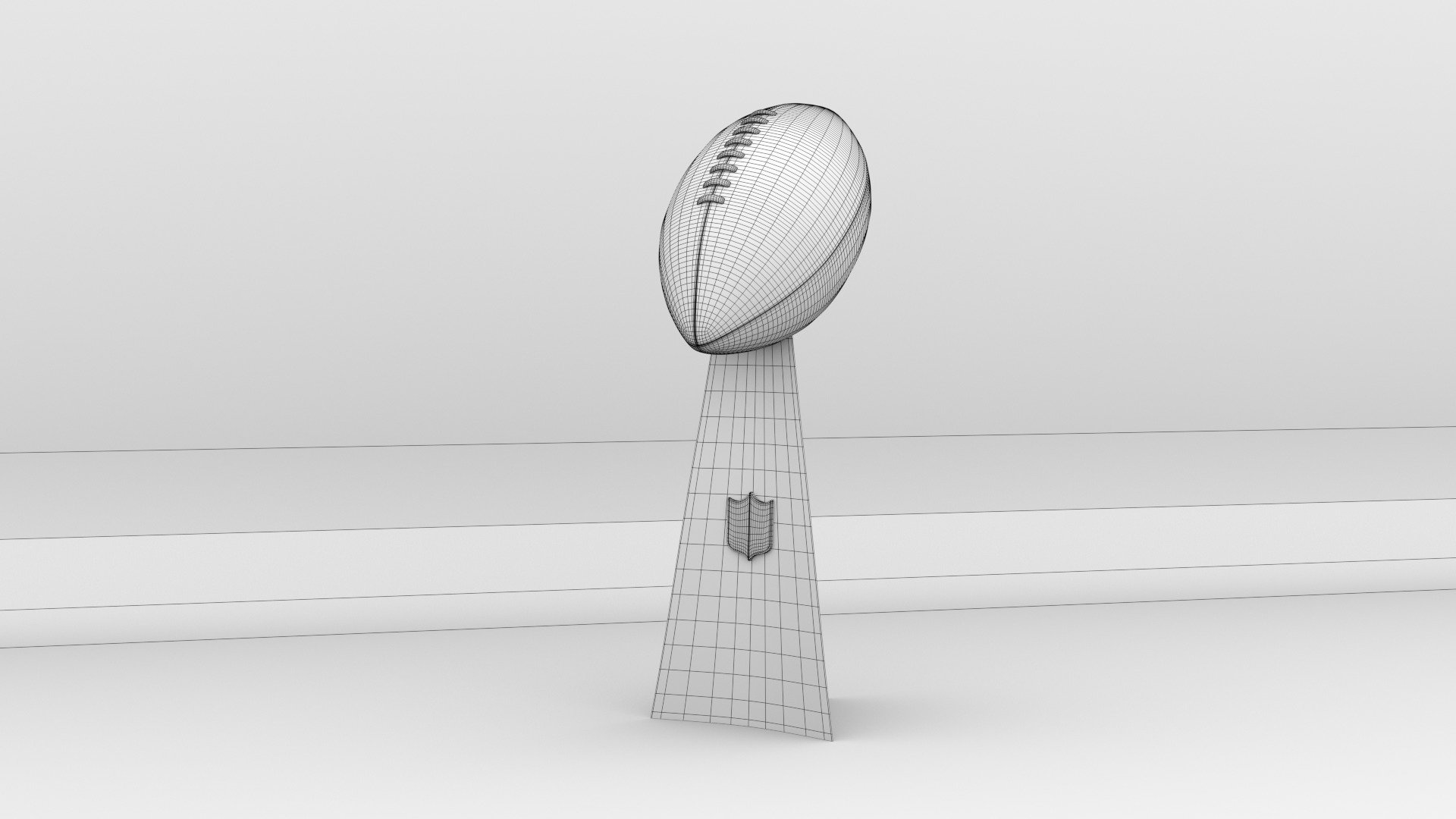 NFL Superbowl Trophy Vince Lombardi Low-poly 3D model_4
