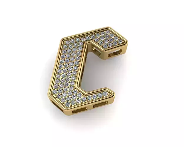 Diamond pendant 3d render