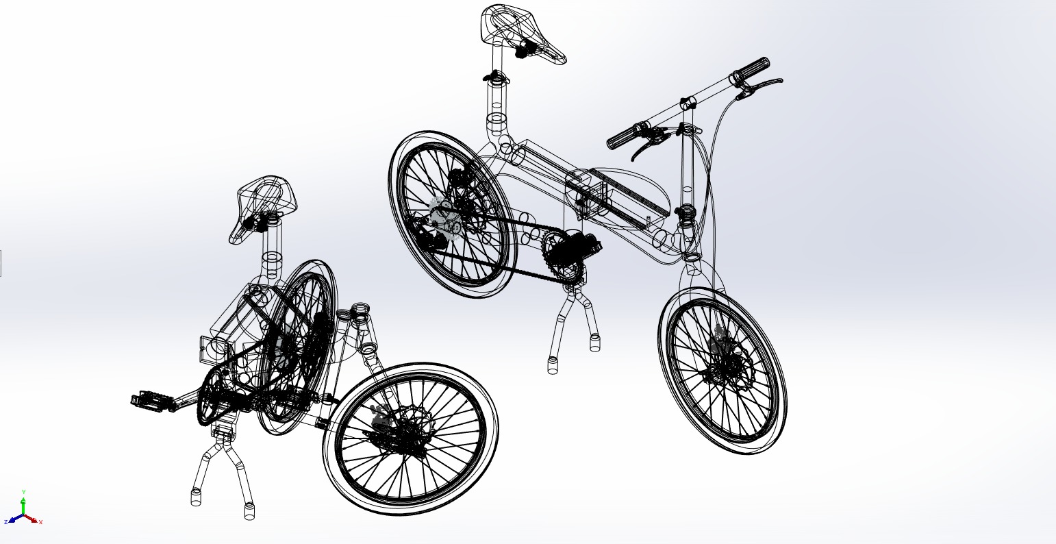 WOODEN RATTAN FOLDING BIKE BICYCLE FOLDABLE TO CHAIR 3D model_23