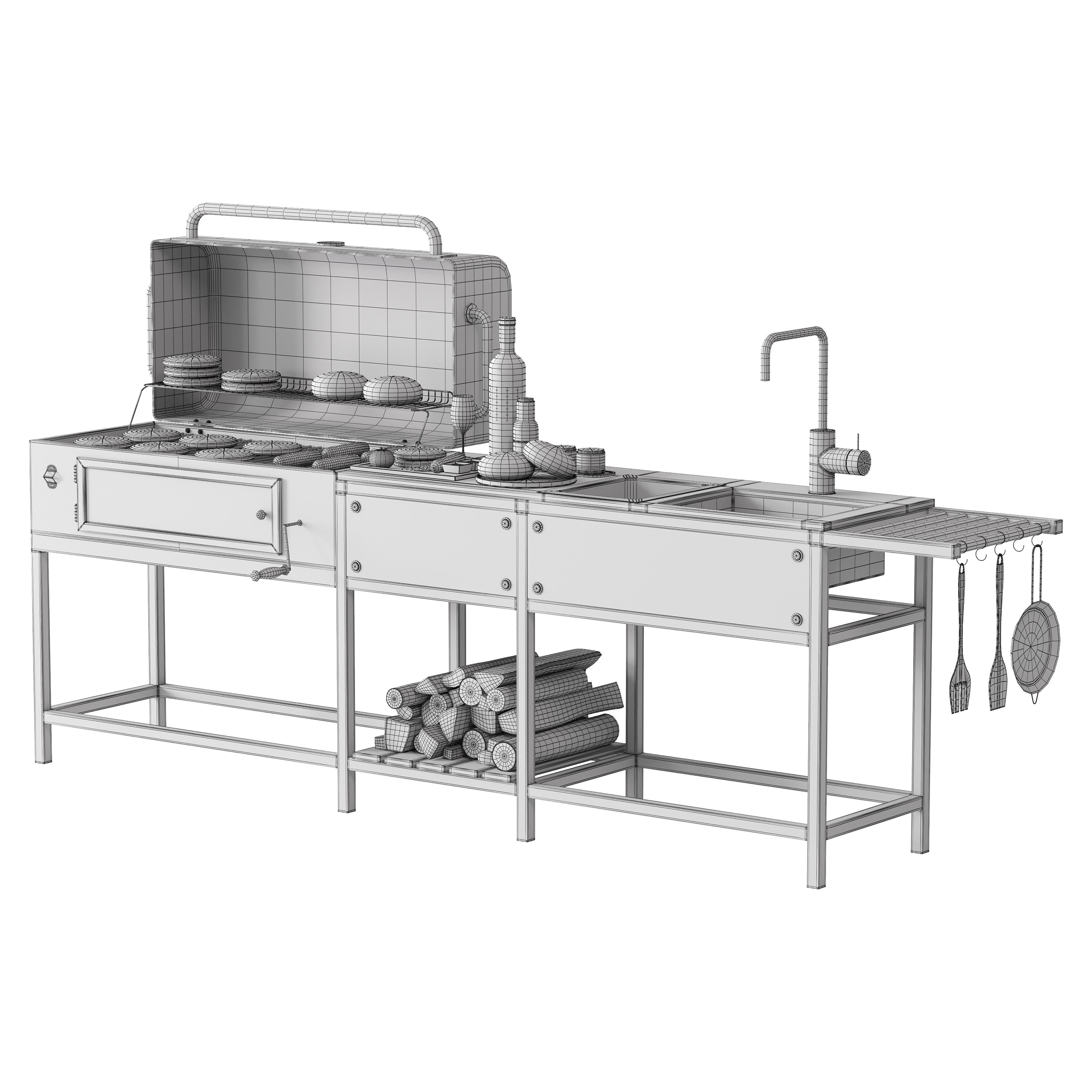 Barbecue 60 3D model_5