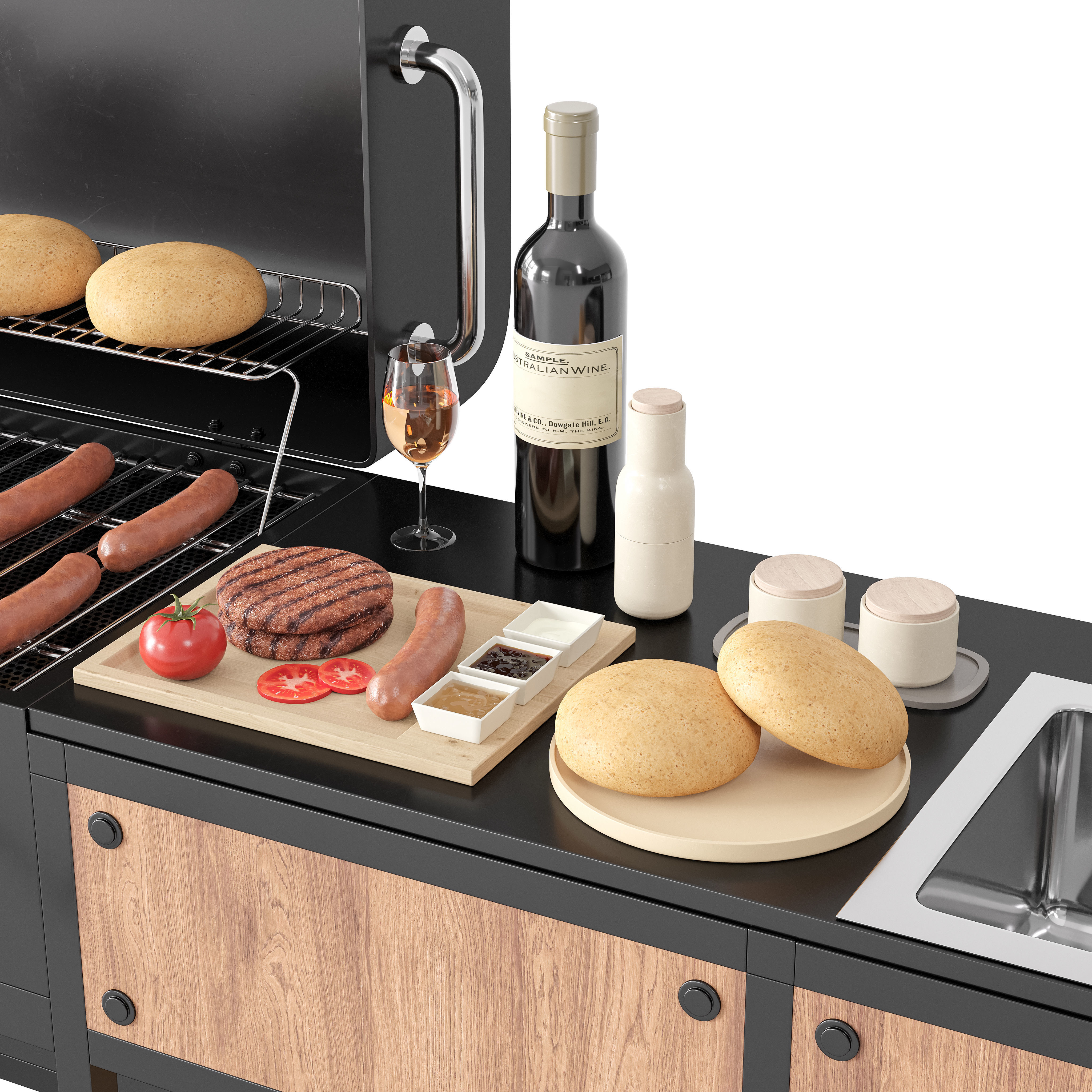 Barbecue 60 3D model_1
