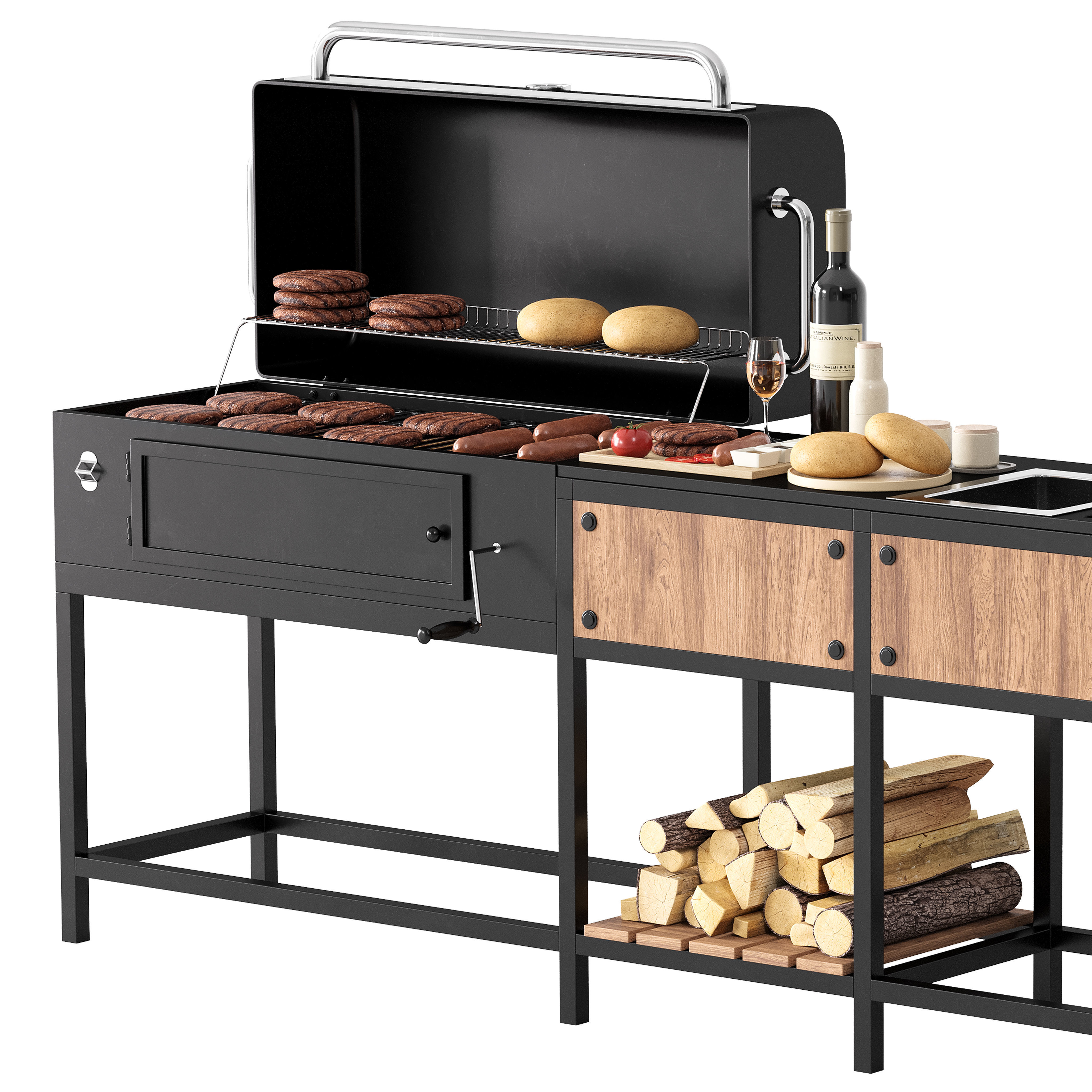 Barbecue 60 3D model_6