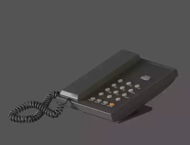 Low-Poly  Office Black Phone