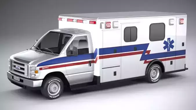 E-450 Ambulance 2011 LowPoly