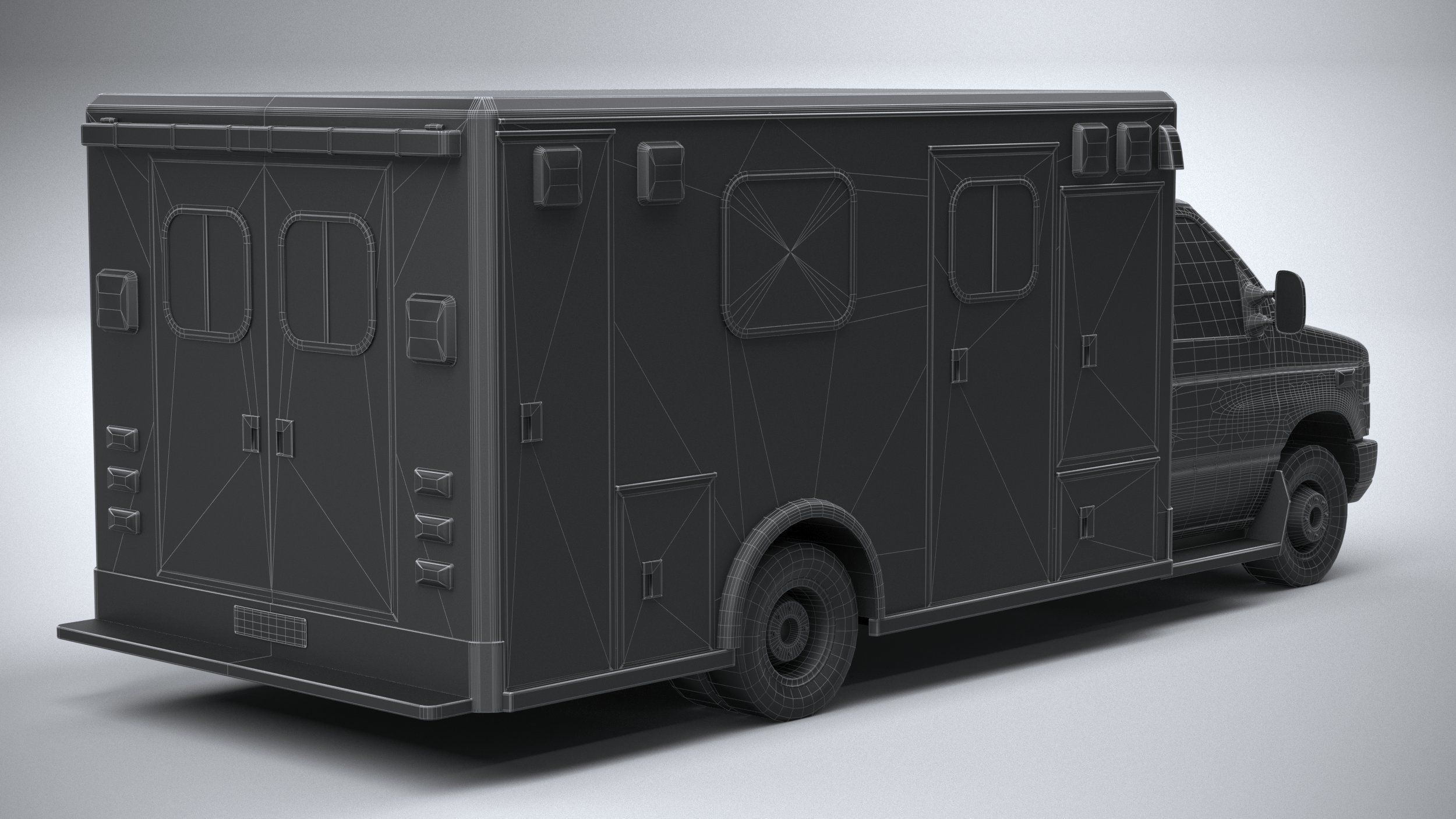 E-450 Ambulance 2011 LowPoly 3D model_32