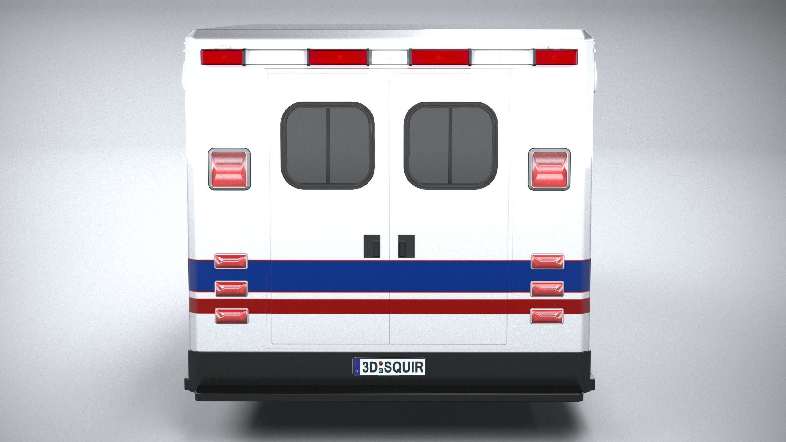 E-450 Ambulance 2011 LowPoly 3D model_4
