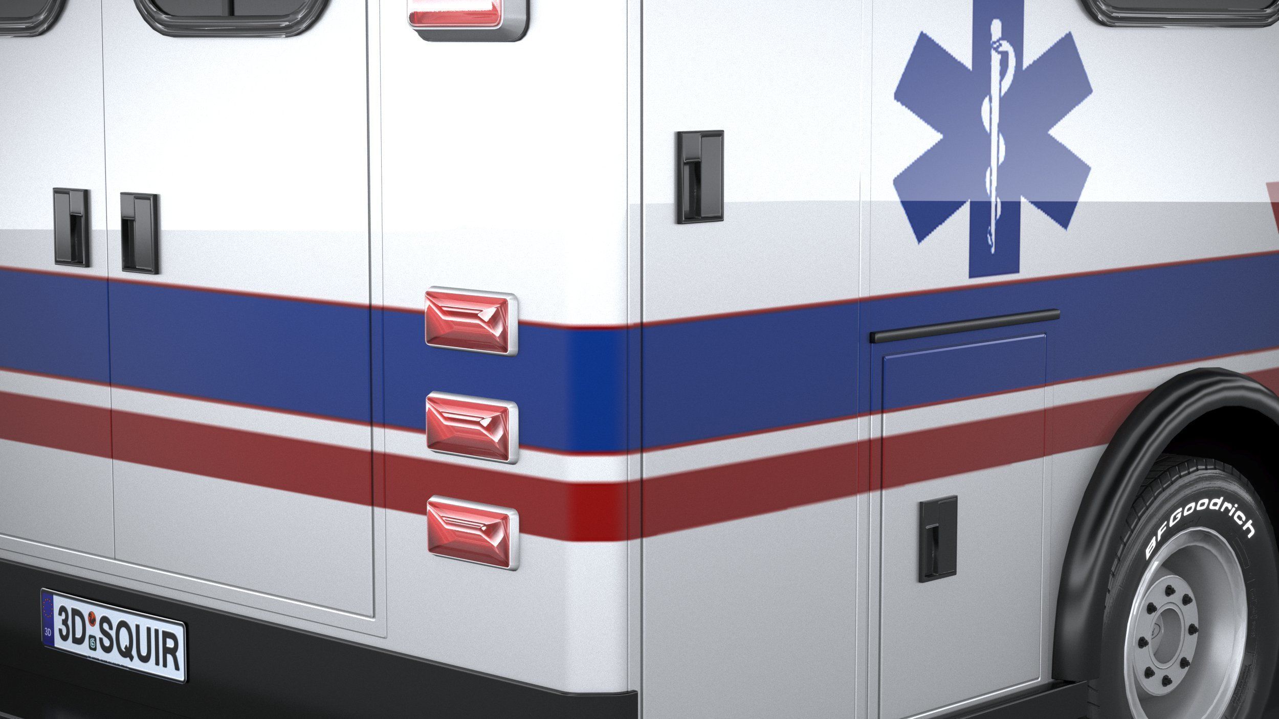 E-450 Ambulance 2011 LowPoly 3D model_18