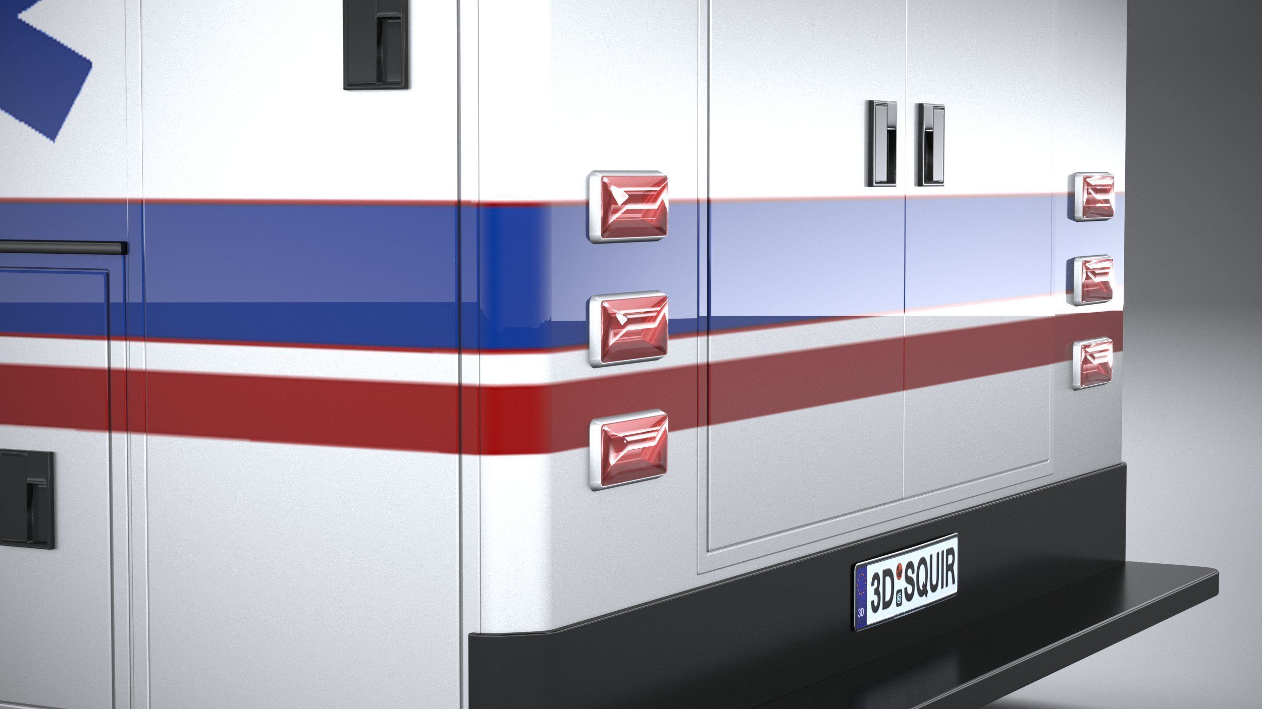 E-450 Ambulance 2011 LowPoly 3D model_6