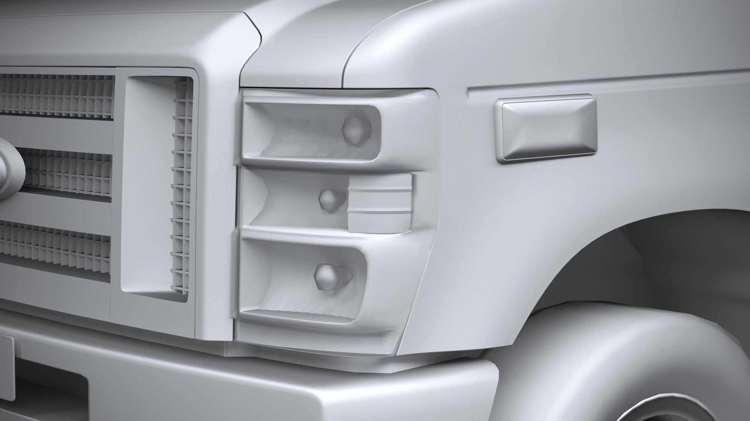 E-450 Ambulance 2011 LowPoly 3D model_23