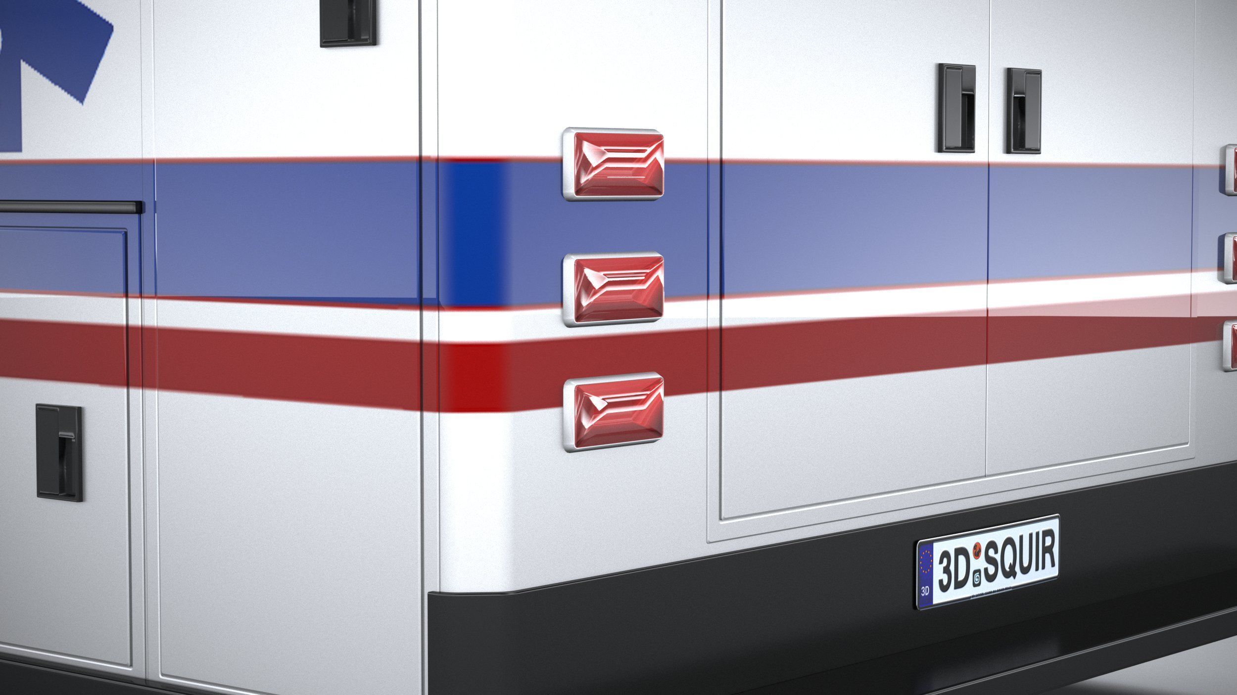 E-450 Ambulance 2011 LowPoly 3D model_15