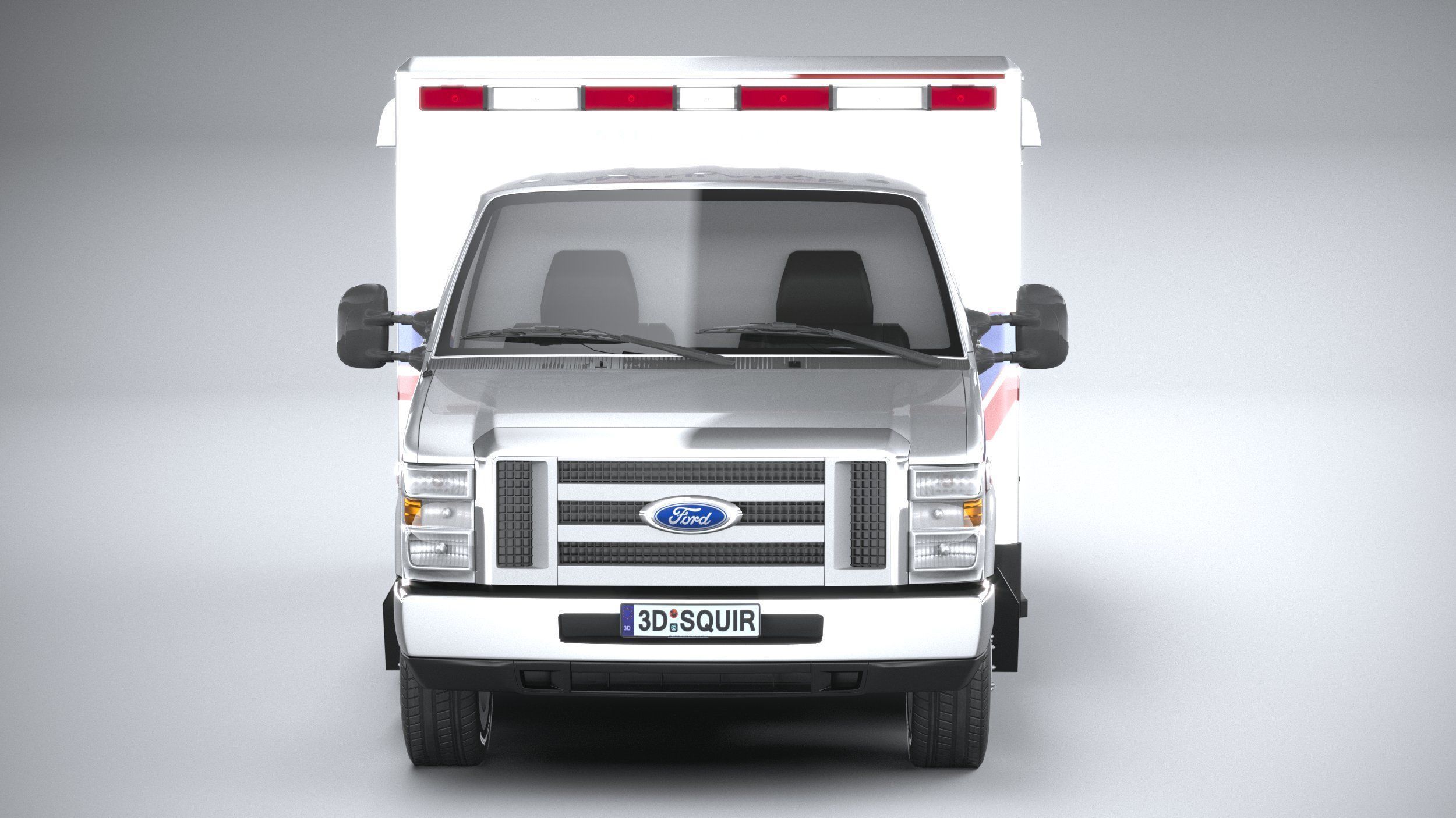 E-450 Ambulance 2011 LowPoly 3D model_13
