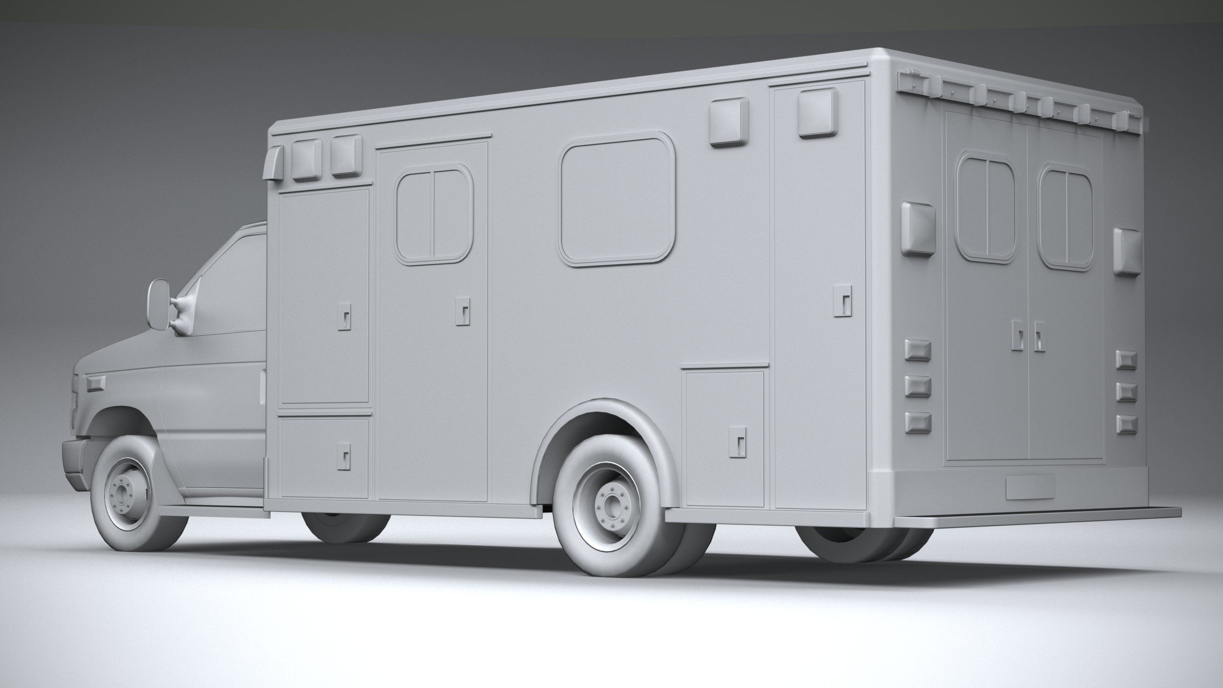 E-450 Ambulance 2011 LowPoly 3D model_21