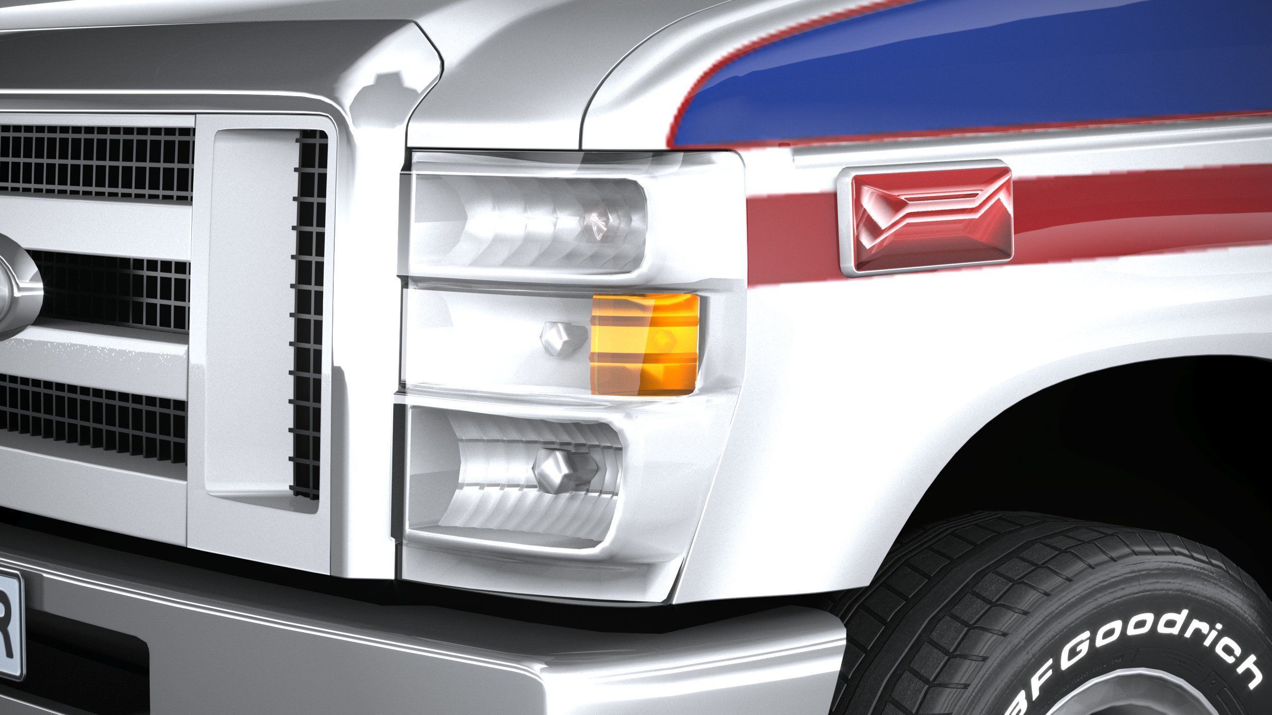 E-450 Ambulance 2011 LowPoly 3D model_14