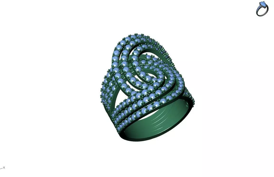 Woman Spiral Ring 3D print model