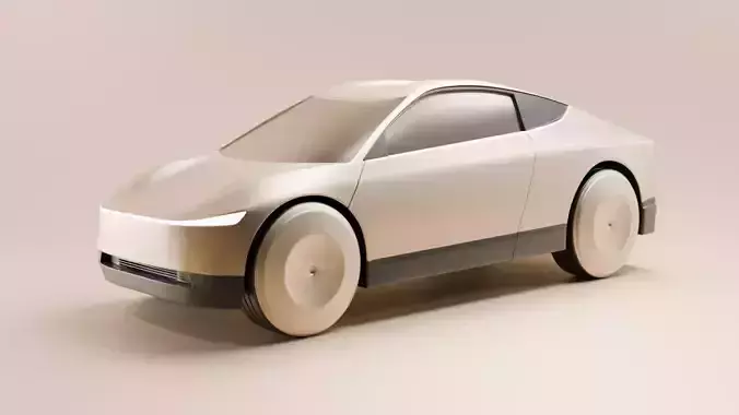Tesla Cybercab Robotaxi Realistic Ready-for-Use High-Poly 