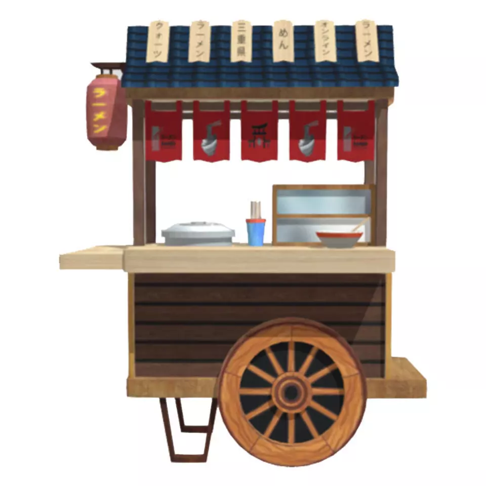 Kedai Ramen Low-poly 3D model_0