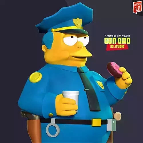 Chief Wiggum - The Simpsons Fanart 3D print model