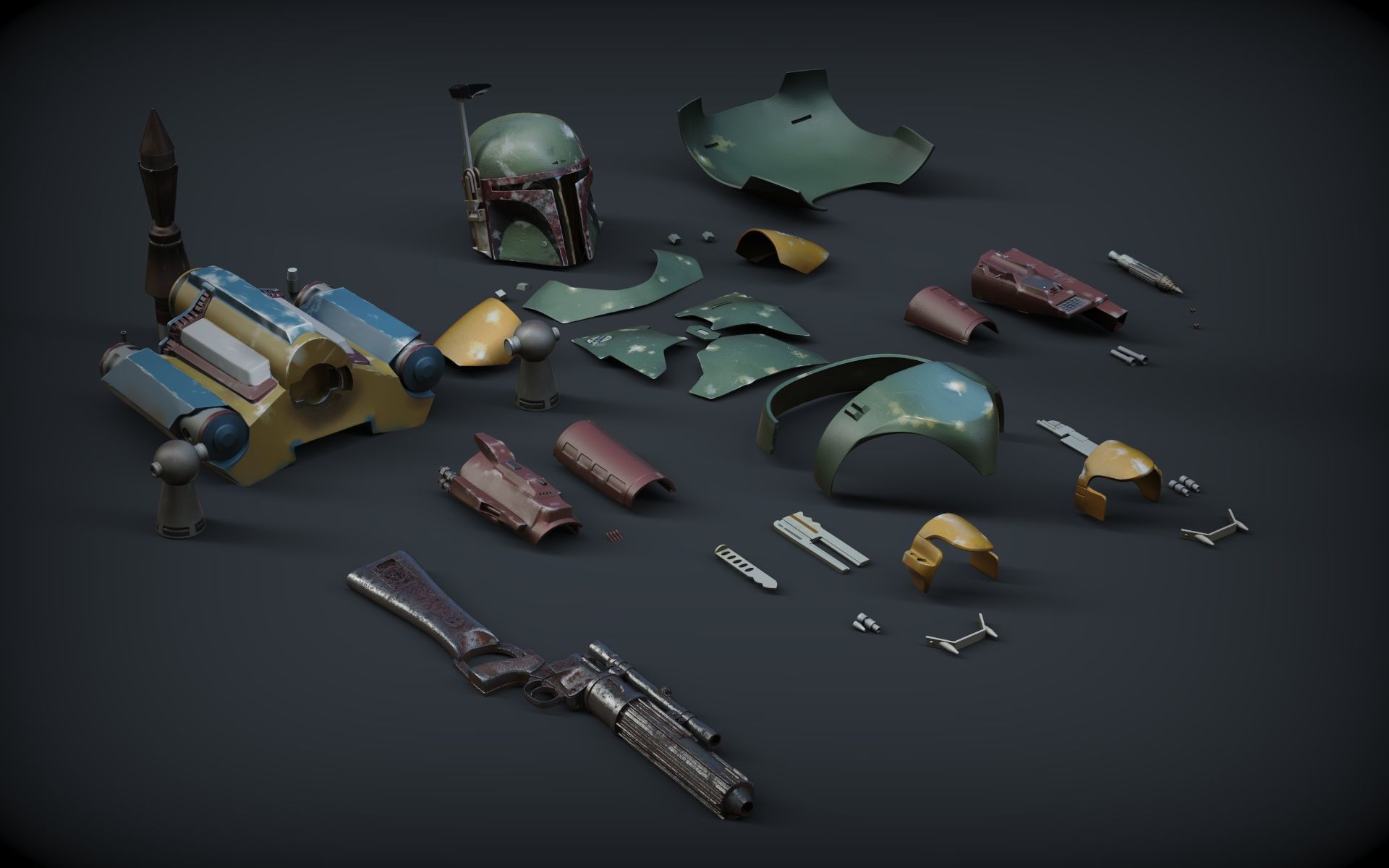 BOBA FETT ROTJ ARMOR 3D print model_14