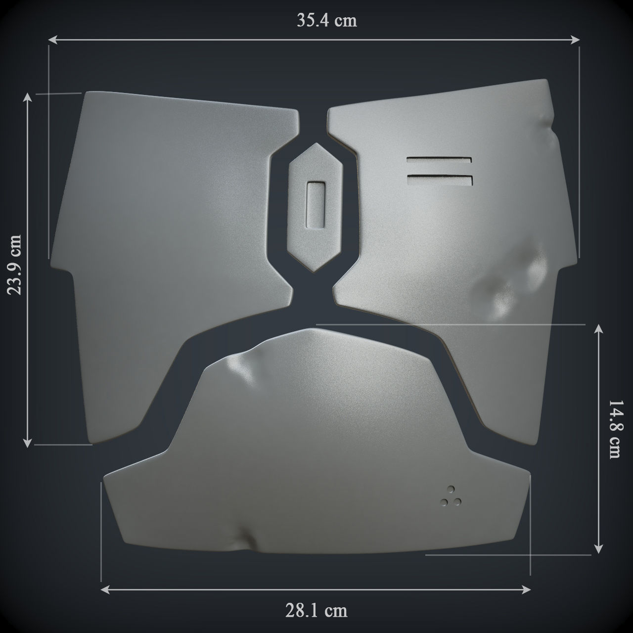 BOBA FETT ROTJ ARMOR 3D print model_20