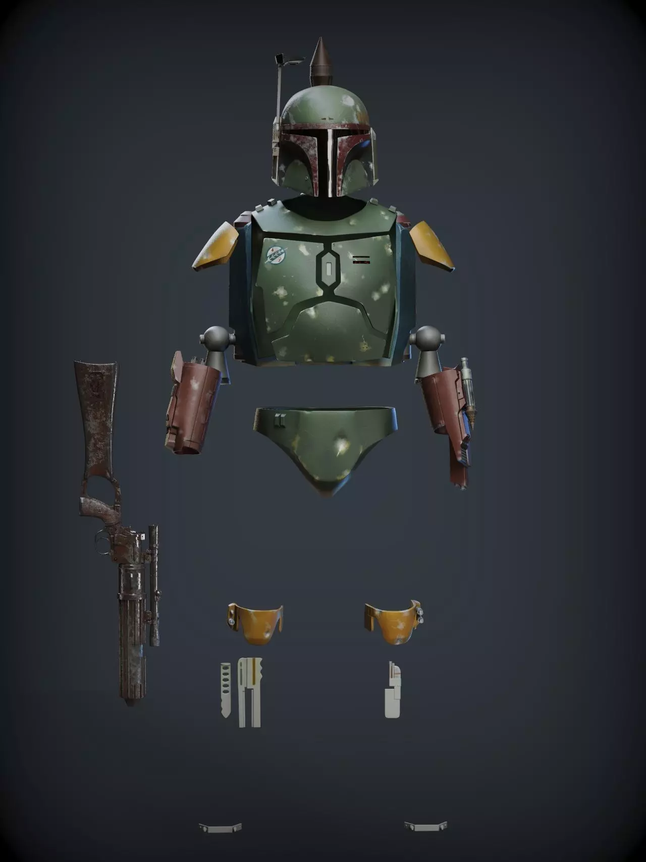 BOBA FETT ROTJ ARMOR 3D print model_0