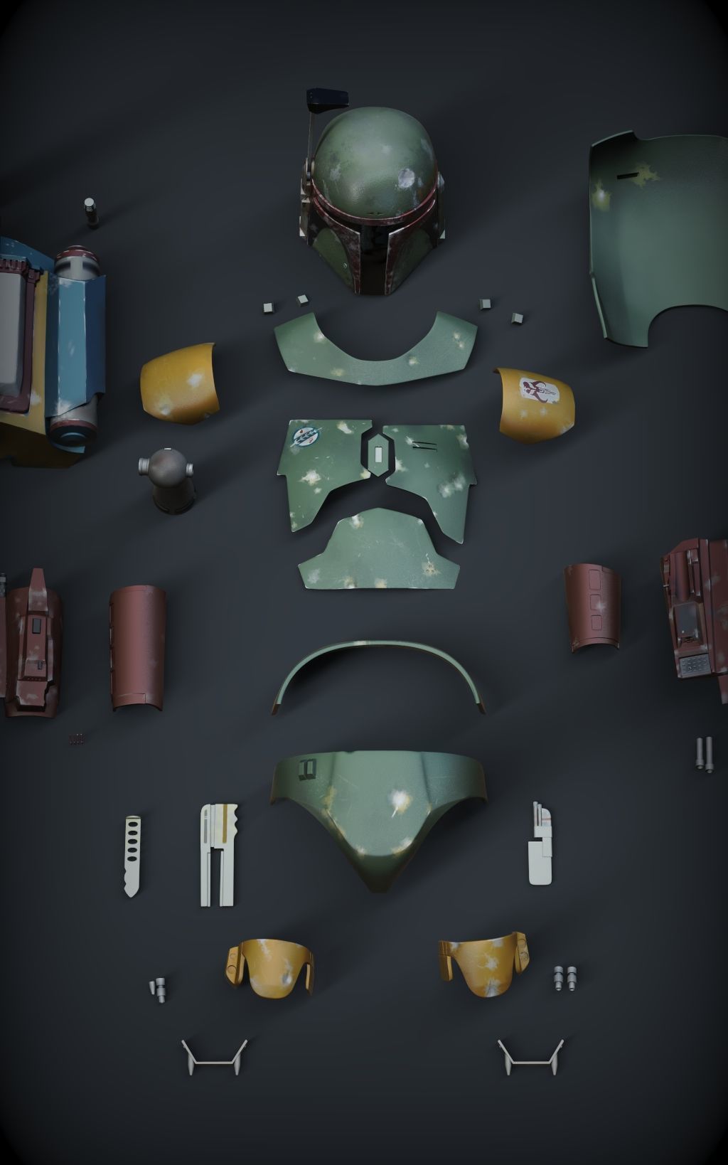 BOBA FETT ROTJ ARMOR 3D print model_13
