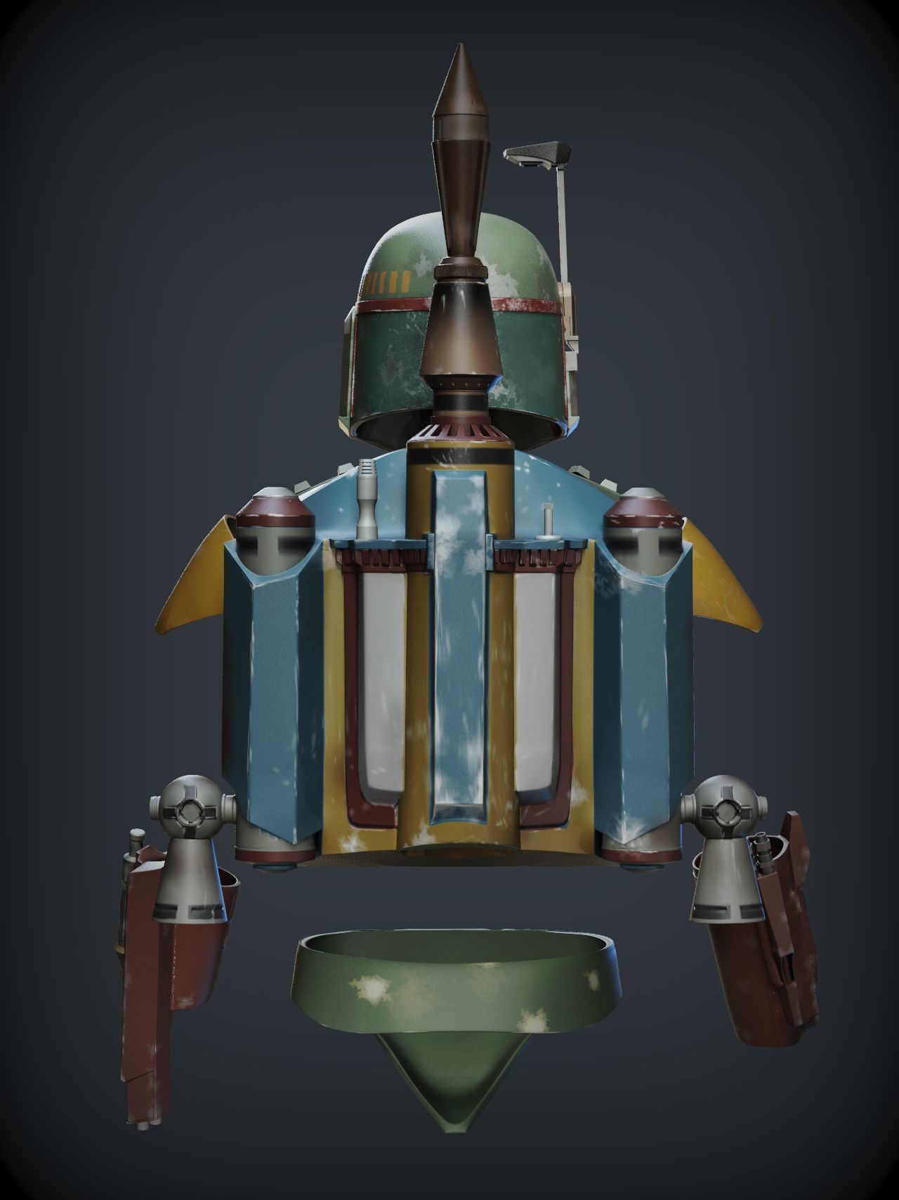 BOBA FETT ROTJ ARMOR 3D print model_16