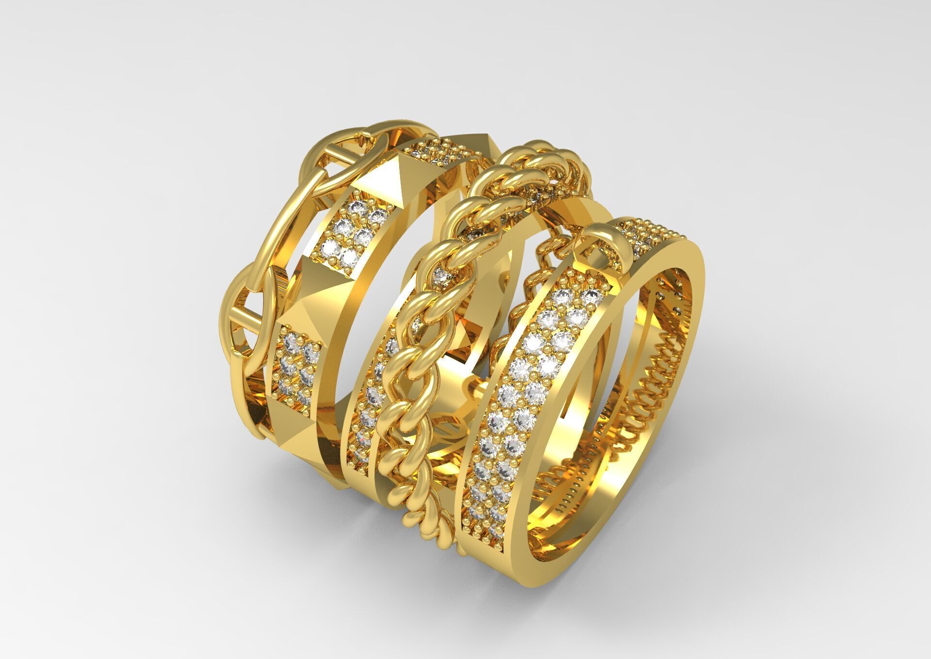 woman luxury jewelry ring jr00011 3D print model_21