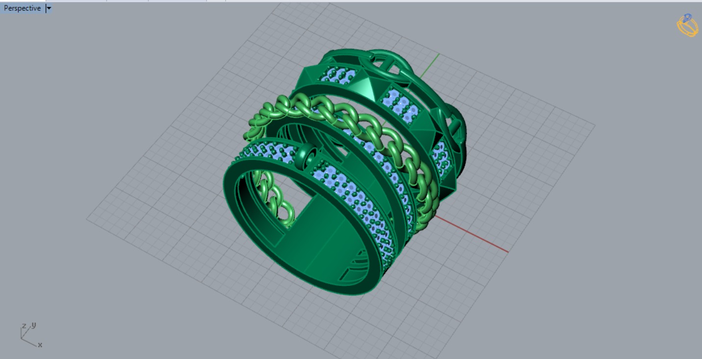 woman luxury jewelry ring jr00011 3D print model_7