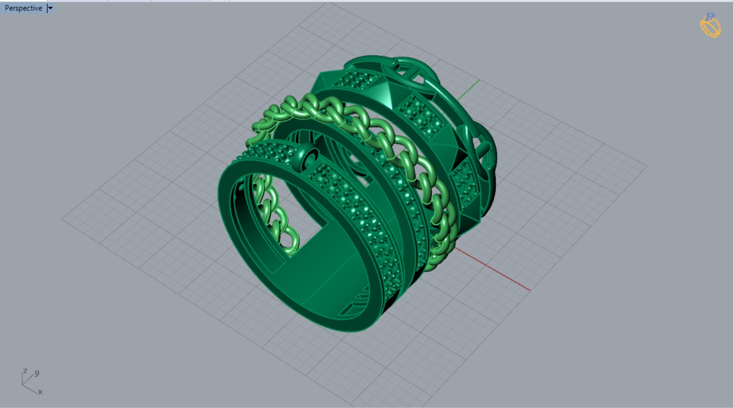 woman luxury jewelry ring jr00011 3D print model_15