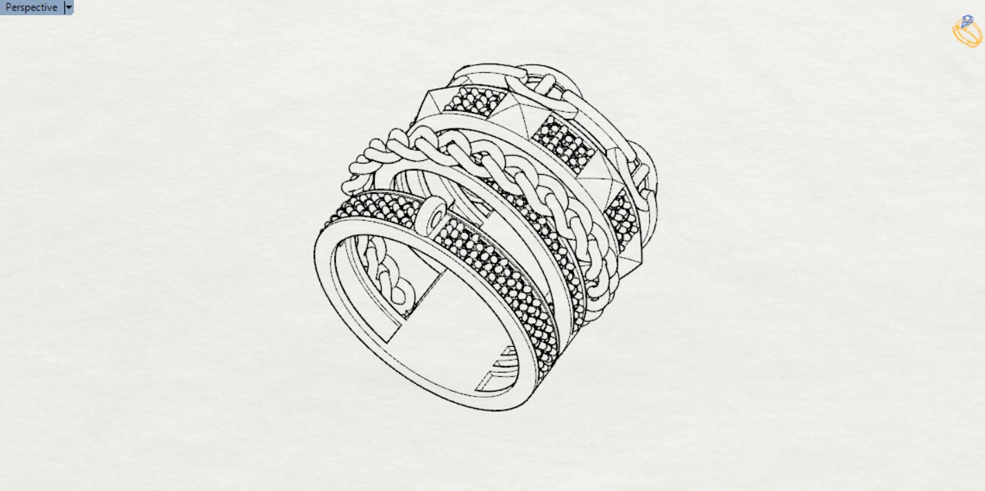 woman luxury jewelry ring jr00011 3D print model_8