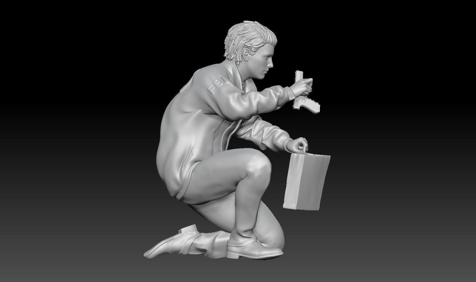 fbi agent boy 3 3D print model_3