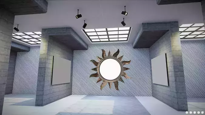 G0039 VR Art Gallery Concrete Sun