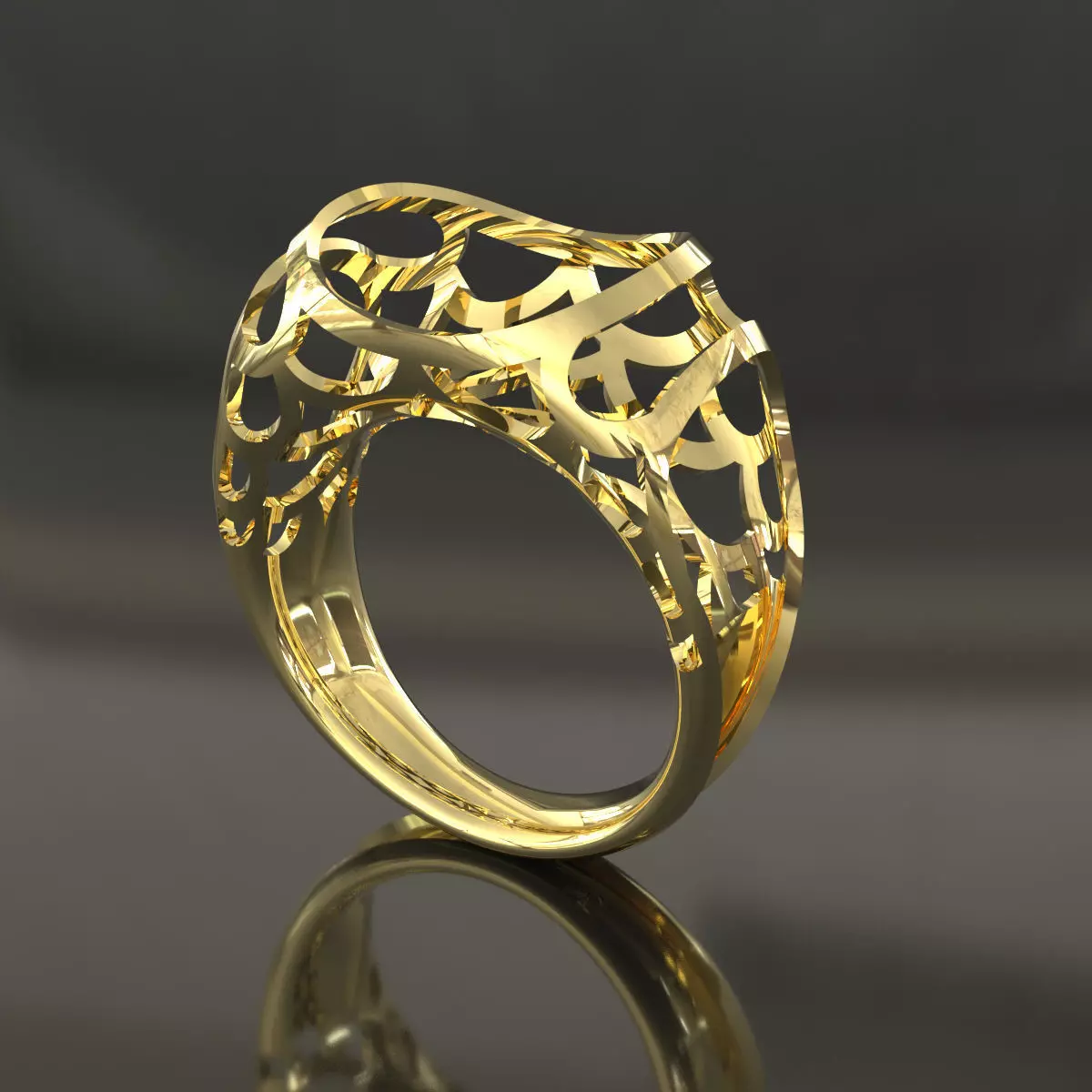 gold ring 3D print model_0