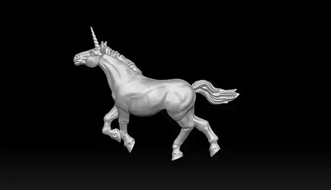 3D Printed Unicorn Relief Model