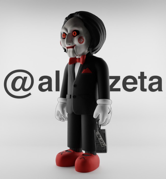 Kaws Billy from SAW Textured Low-poly 3D model_6