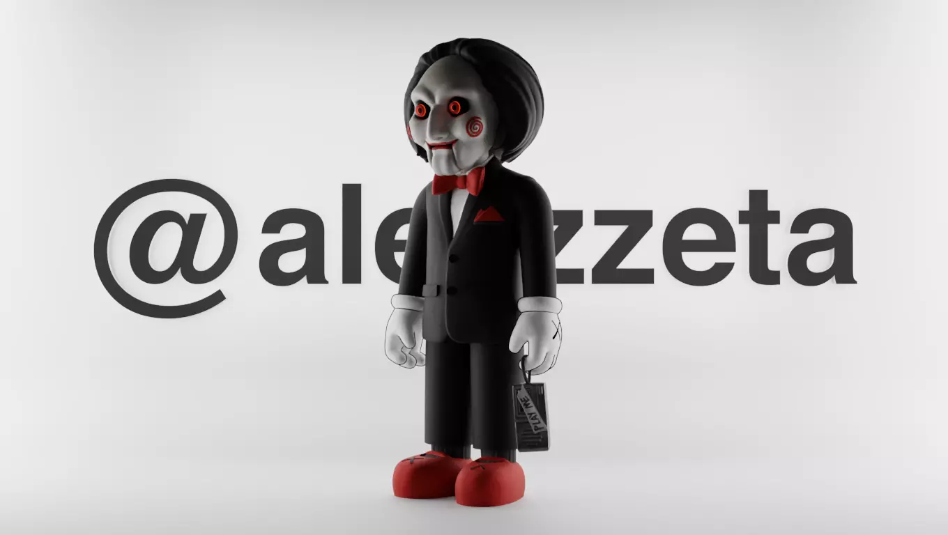 Kaws Billy from SAW Textured Low-poly 3D model_0