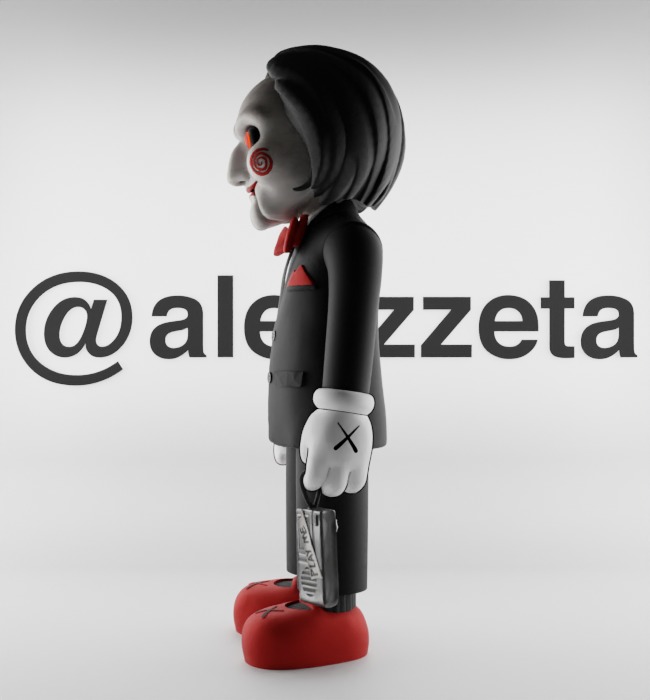 Kaws Billy from SAW Textured Low-poly 3D model_10