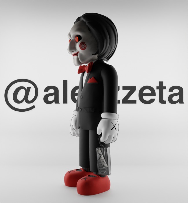 Kaws Billy from SAW Textured Low-poly 3D model_8