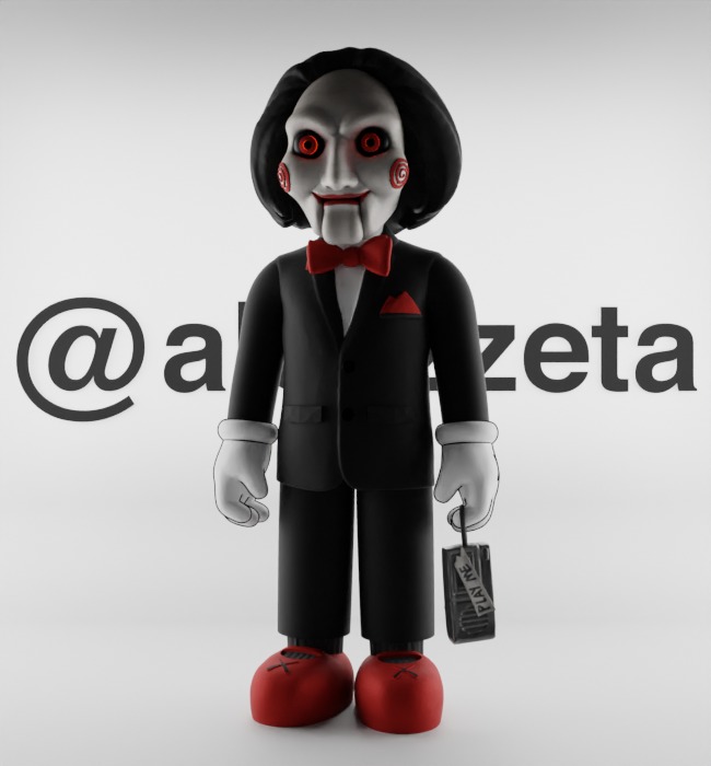 Kaws Billy from SAW Textured Low-poly 3D model_3