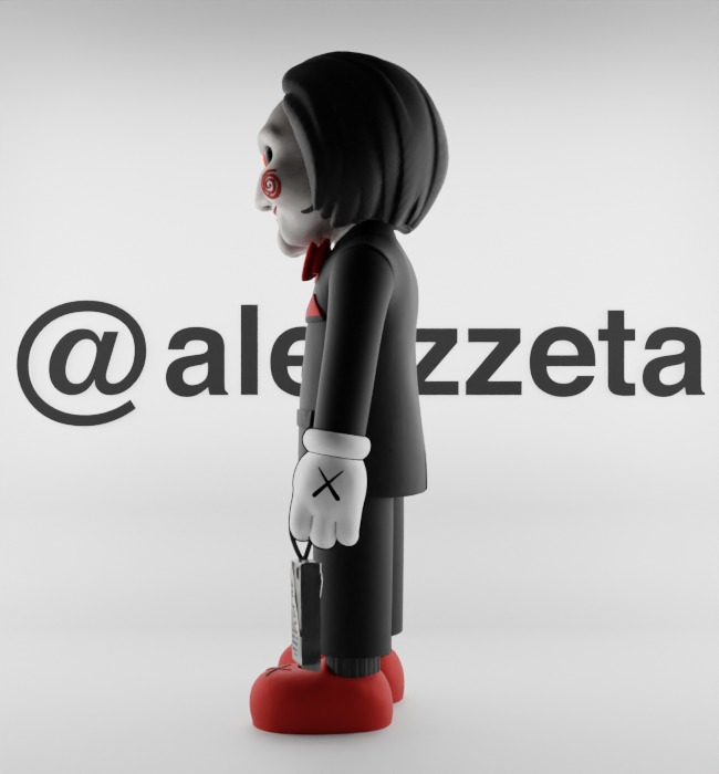 Kaws Billy from SAW Textured Low-poly 3D model_12