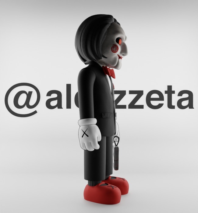 Kaws Billy from SAW Textured Low-poly 3D model_31