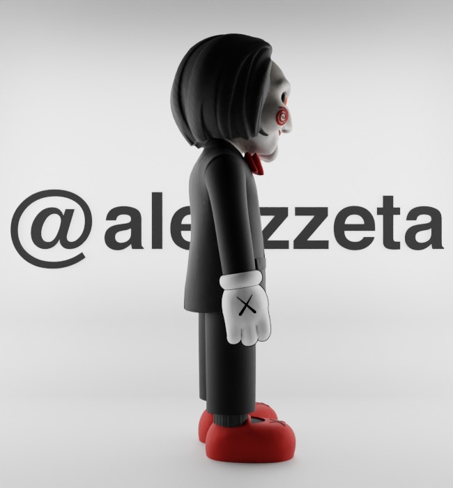 Kaws Billy from SAW Textured Low-poly 3D model_28