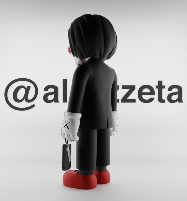 Kaws Billy from SAW Textured Low-poly 3D model_15