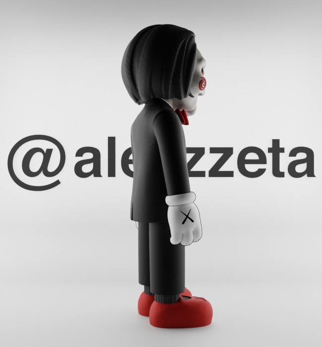 Kaws Billy from SAW Textured Low-poly 3D model_27