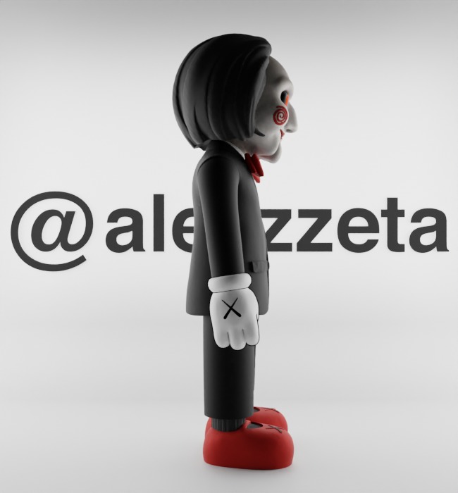 Kaws Billy from SAW Textured Low-poly 3D model_29